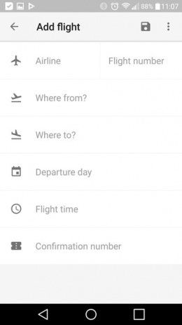 Google Trips 1.0 vlucht