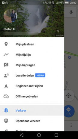 Google maps locatie delen