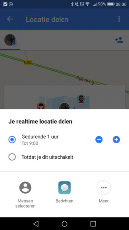 Google maps locatie delen