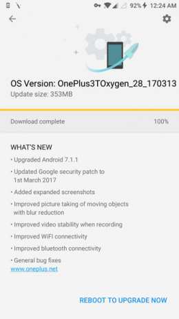 OnePlus 3 Android 7.1.1 OxygenOS 4.1