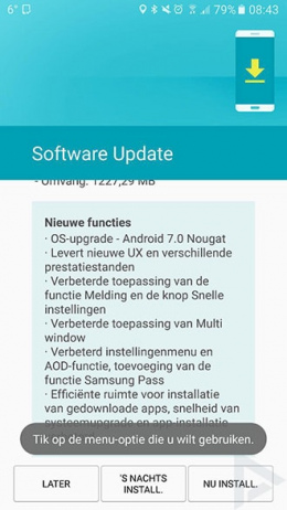 Samsung Galaxy S7 Edge nougat