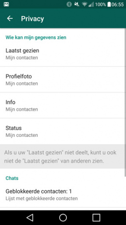 WhatsApp oude status