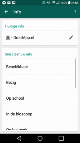 WhatsApp 2.17.207 oude status info