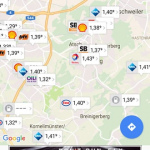 1-2-3 Tanken app brandstofprijzen duitsland