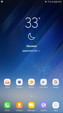 Galaxy S8 weer-widget