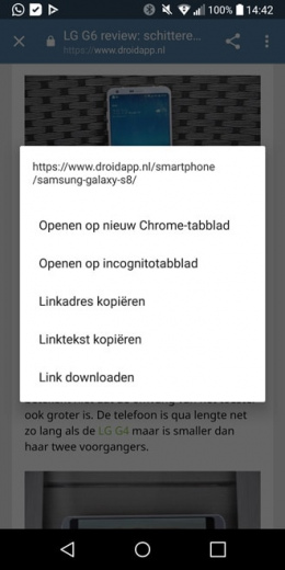 Google Chrome 58 Android