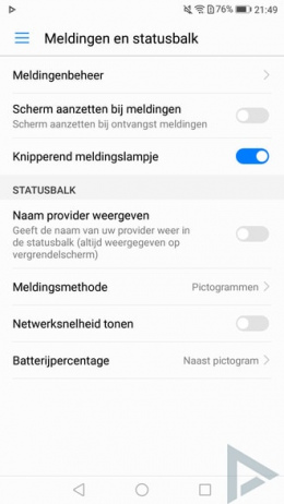 Huawei P10 meldingen