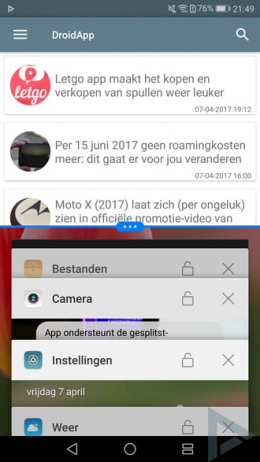 Huawei P10 multitasking