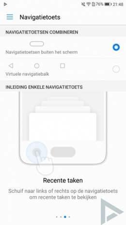 Huawei P10 navigatietoets