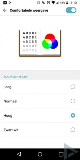 LG G6 comfortabele weergave