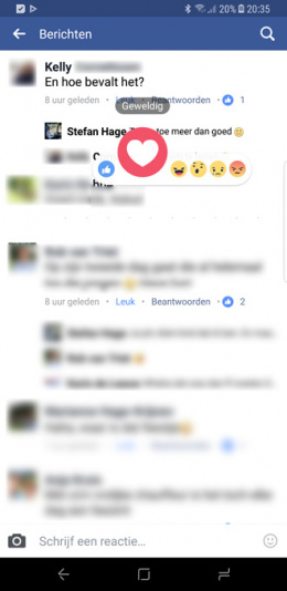 Facebook reacties emoji