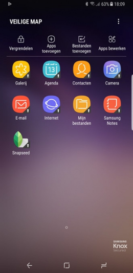 Galaxy S8 veilige map 