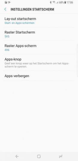 Galaxy S8 apps verbergen