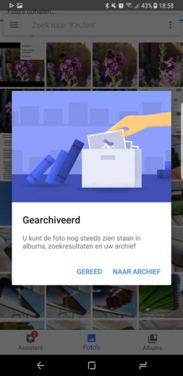 Google Foto's archiveren