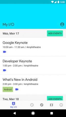 Google I/O 2017 app