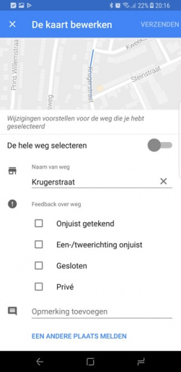 Google Maps bewerkingen tools