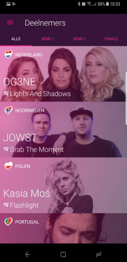 Songfestival app 2017