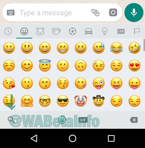 WhatsApp zoekfunctie emoji