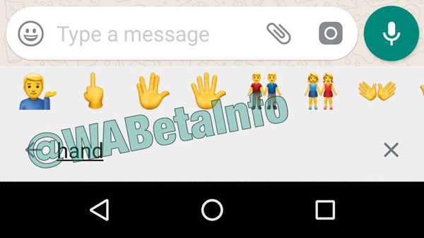 WhatsApp zoekfunctie emoji
