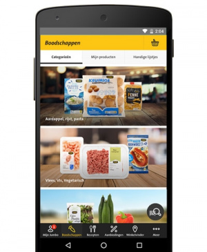 Jumbo app navigatiebalk