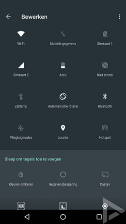 Moto G5 Snelle Instellingen