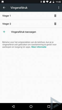 Moto G5 vingerafdruk