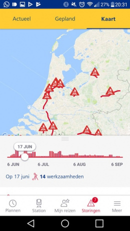 NS Reisplanner Xtra 5.0 werkzaamheden