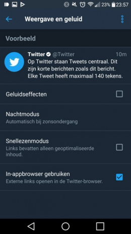 Twitter app nachtmodus