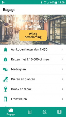 Douane Reizen app