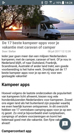 DroidApp App 2.1 tekstgrootte