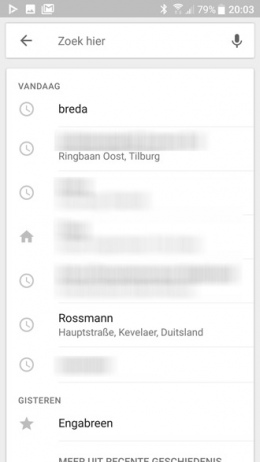 Google Maps 9.57 zoeken