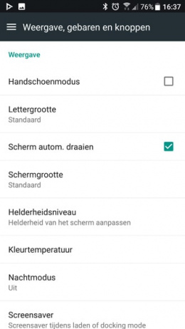 HTC U11 handschoenmodus