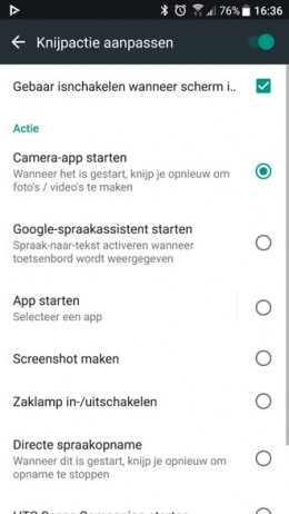 HTC U11 knijpen