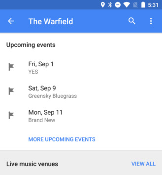 Google Maps 9.60 evenementen