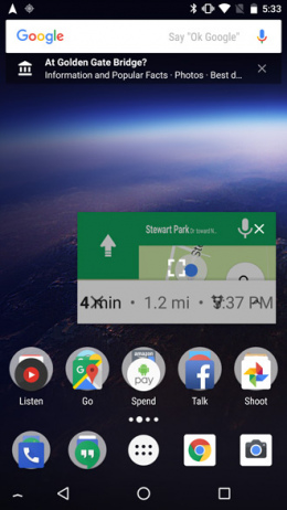 Google Maps picture-in-picture