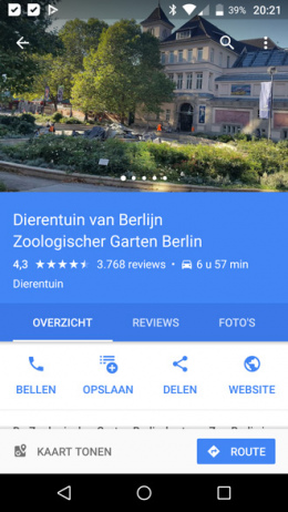 Google Maps tabbladen