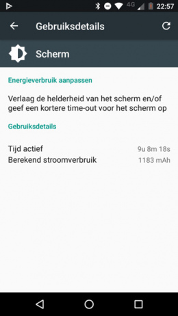 Moto E4 Plus screen-on-time