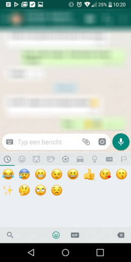 WhatsApp emoji zoeken