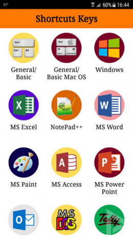 Computer Shortcut Keys app