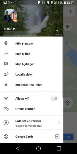 Google Maps lagen app