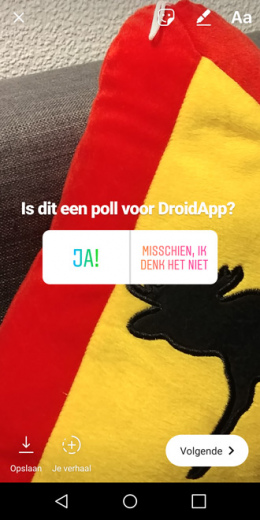 Instagram poll