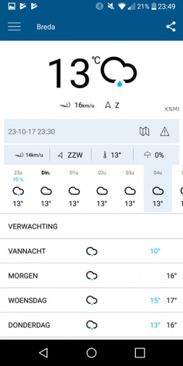 KNMI weer-app