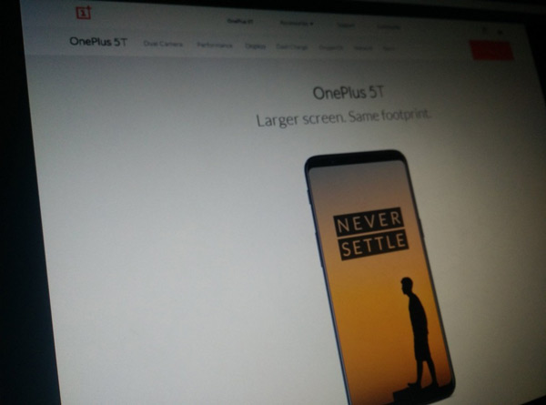 OnePlus 5T website