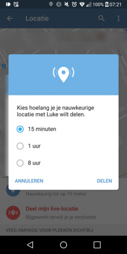 Telegram locatie delen