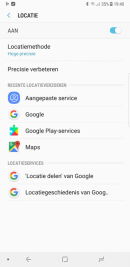 Android locatieservices