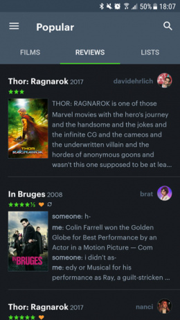 Letterboxd app