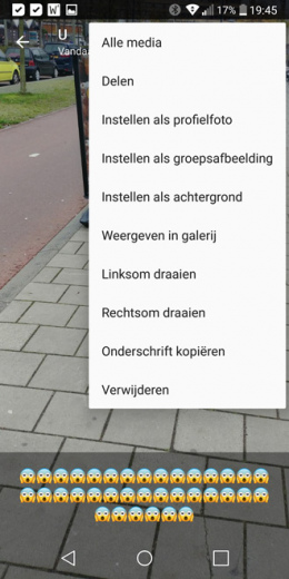 WhatsApp onderschrift kopiëren