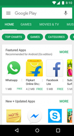 Google Play Store Android Go
