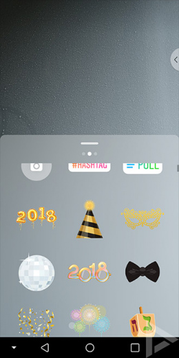 Instagram 2018 nieuwjaar stickers