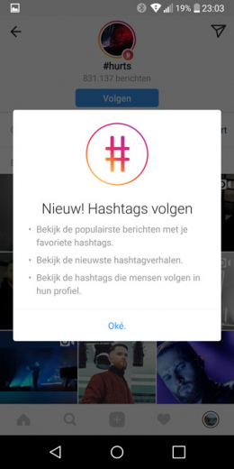 Instagram hashtags volgen